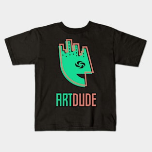 YourArtDude Logo In Green And Red Kids T-Shirt